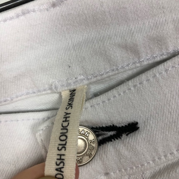 Rag & bone 32 dash slouchy skinny jeans white distressed W1518O337 - Picture 5 of 8